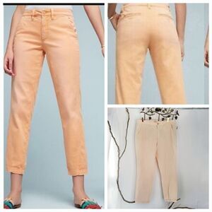 Anthropologie chino relaxed  sunwashed peach pants